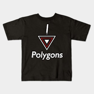 I LOVE Polygons Kids T-Shirt